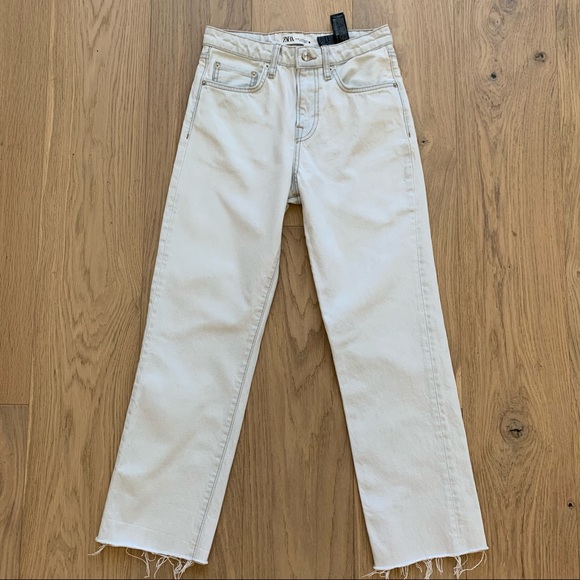 Zara | Jeans | Zara The Real Hr Straight Arctic Bleach | Poshmark